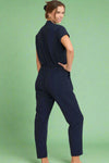 Zip Down Utility Jumpsuit - Midnight