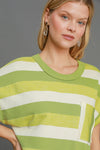 Striped Midi Dress - Avocado
