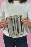 Karen Kiss Lock Clutch - Tweed
