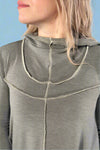 Hoodie Long Sleeve Top - Olive