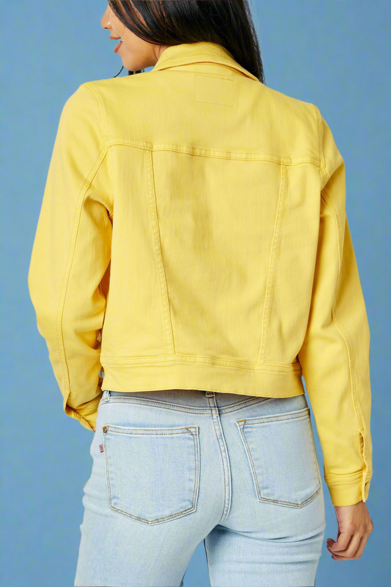 Bird Yellow Jean Jacket Judy Blue