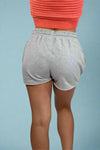 Drawstring Waist Dolphin Shorts - Heather Gray