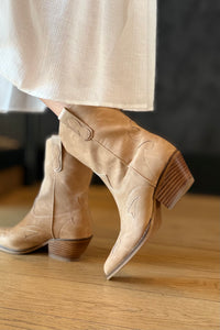 Sanya Western Bootie - Taupe