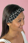 Knotted Wire Bow Headband – Black