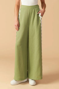 Solid Woven Pant - Sage