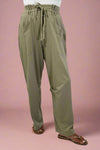 Mineral Washed Knit Pants - Faded Olive