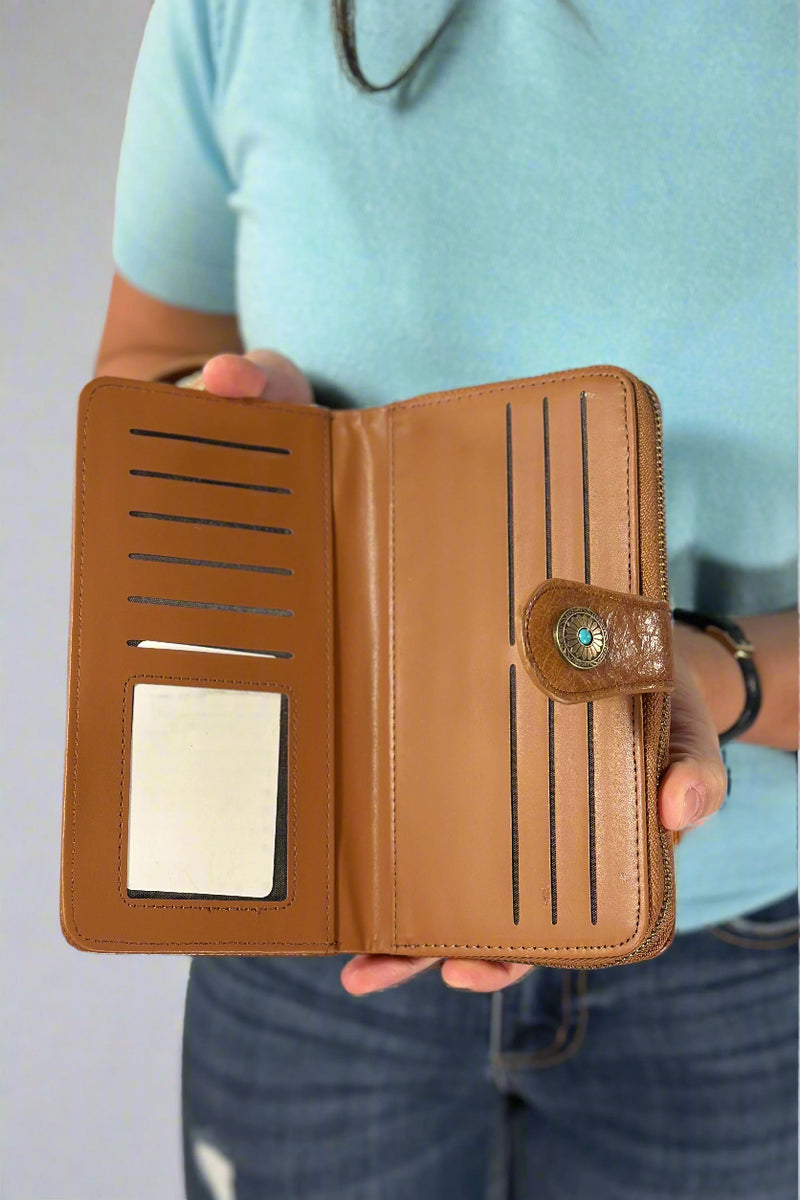 Miley Western Wallet - Brown