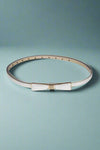 Retro-Inspired Metal Bow Belt - White