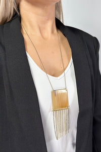 Horn Fringe Necklace
