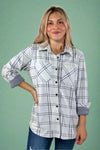 Light Grey & Black Plaid Flannel