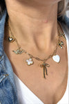 Bow Charm Necklace - Gold