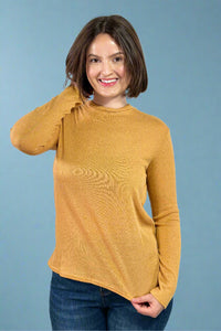 Ribbed Relaxed Fit Top Dijon