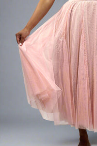 Tulle Midi Skirt - Dusty Pink