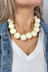 Chunky Bubble Chain Necklace - Cream