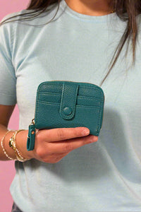 Macy Accordion Pebble Wallet - Teal