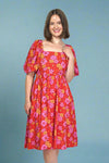 Floral Print Dress - Red