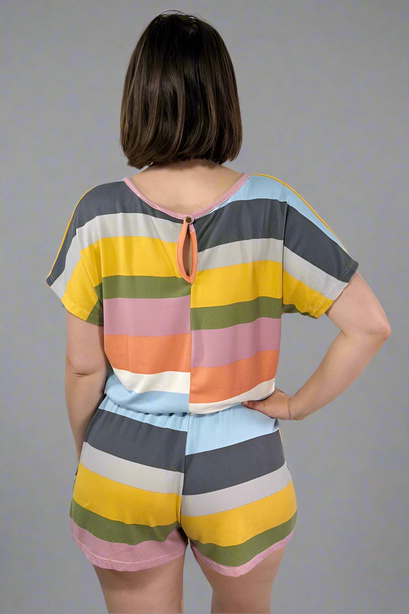 Soft Striped Romper - Multi
