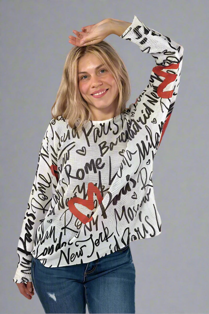 Round Knit Long Sleeve - Heart City