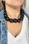Chunky Bubble Chain Necklace - Black
