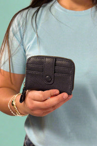 Macy Accordion Pebble Wallet - Navy