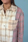 Plaid Oversize Shacket - Pink
