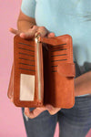 Annie Multi Section Wallet - Cognac