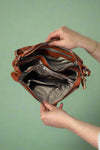 Judith Whipstitch Trim Shoulder Bag - Pumpkin