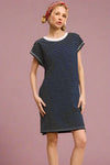 Side Slit Striped T Shirt Dress - Galaxy