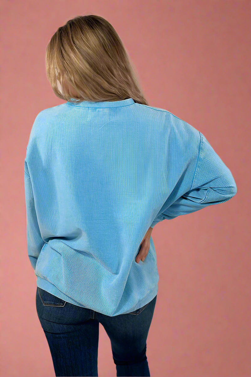 Weekend Ribbed Sweatshirt