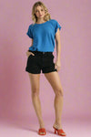 Stone Washed Shorts - Black
