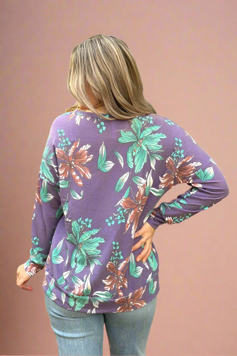 Purple Flower Top