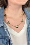 Heart Choker Necklace - Gold