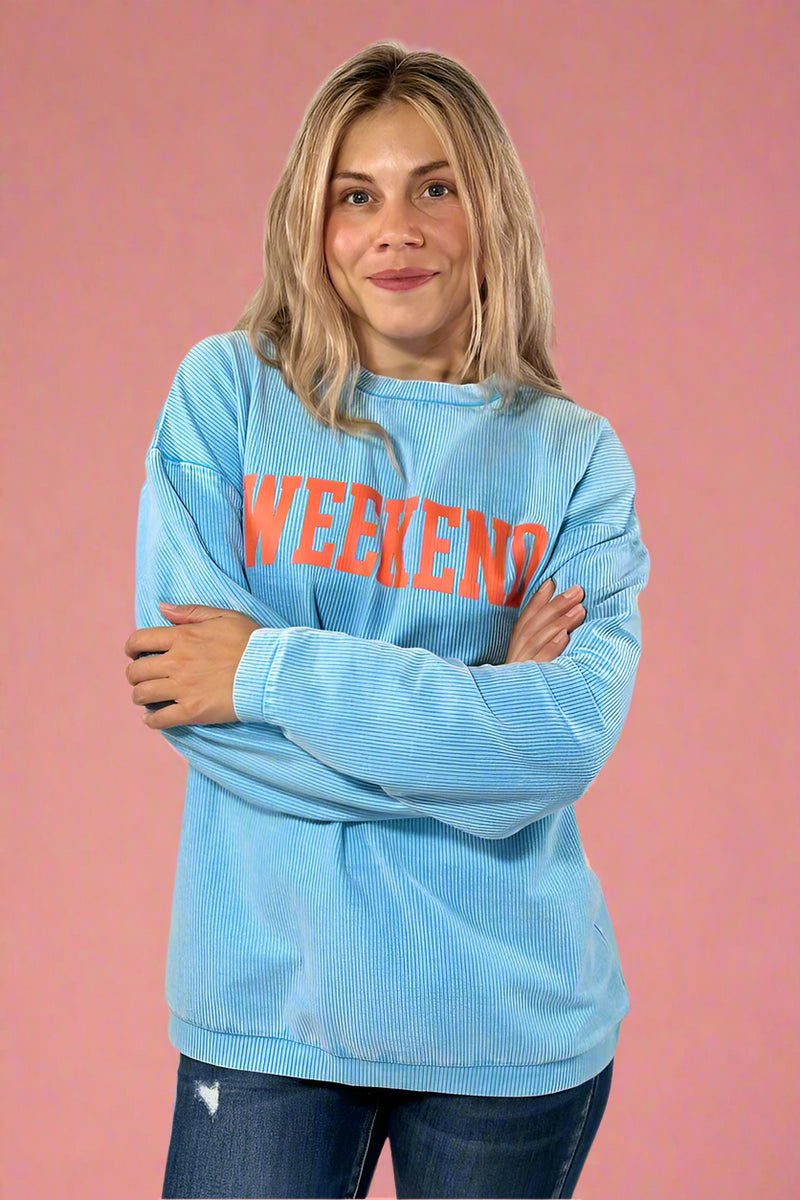 Weekend Ribbed Sweatshirt
