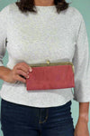 Karen Kiss Lock Clutch - Red