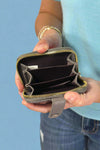 Macy Accordion Pebble Wallet - Grey