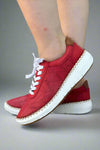 Travel Red Leather Sneaker