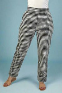 Gingham Trouser White & Black