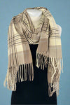 Cozy Plaid Tassel Scarf