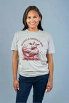 Duck Chicken Cow Graphic Tee - Grey