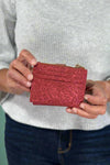 Mini Snap Button Wallet & Cardholder - Red Cheetah