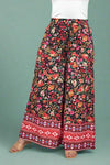 Bohemian Floral Pants Wide Leg