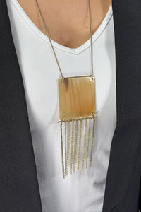 Horn Fringe Necklace