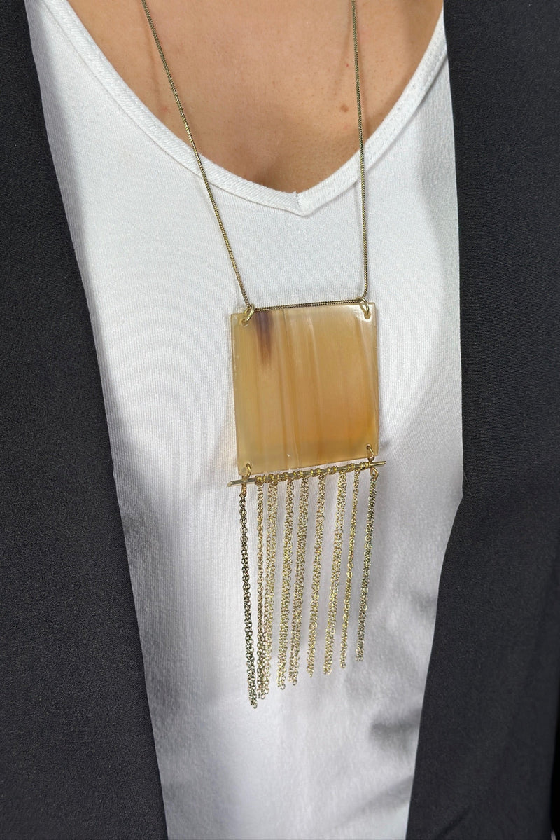 Horn Fringe Necklace