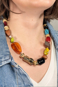 Geometric Colorful Beads Necklace