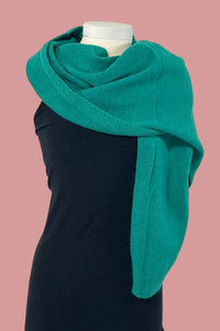 Soft Ribbed Oblong Scarf - Teal