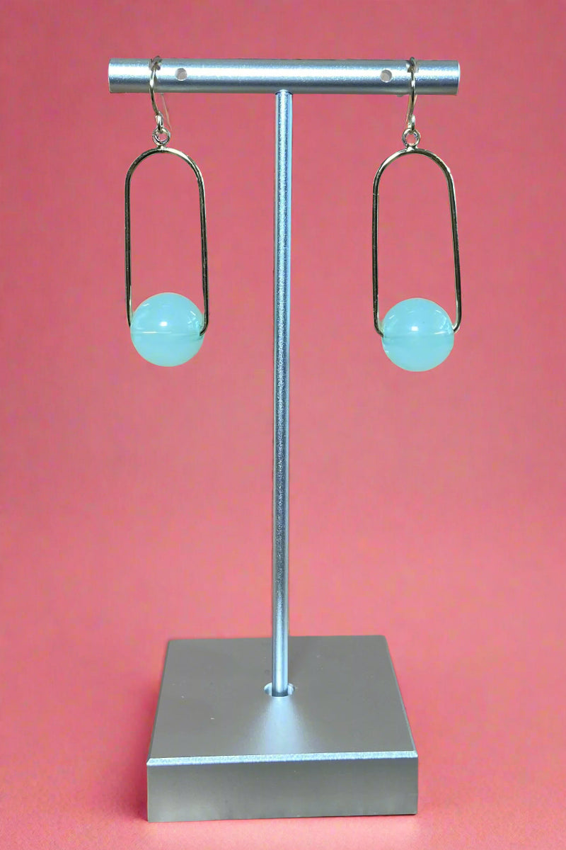 Mint Marble Earrings