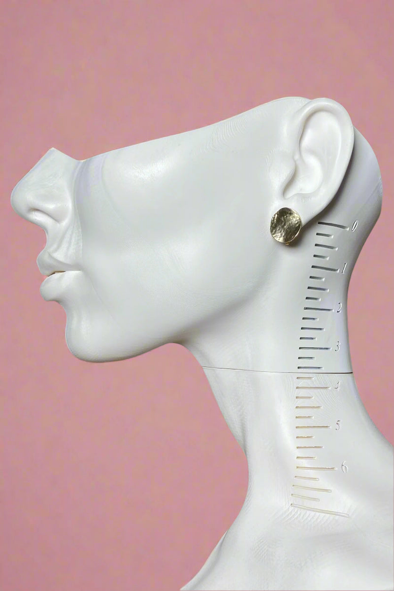 Disc Clip Earrings Gold