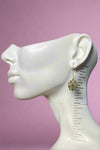 Retro Pyrex Flower Earrings - Gold