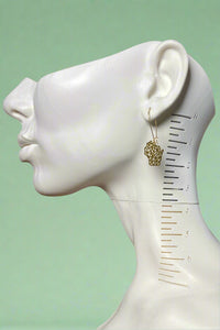 Wisconsin State Geometric Earrings - Gold