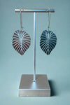 Alocasia Leaf Earrings - Silver